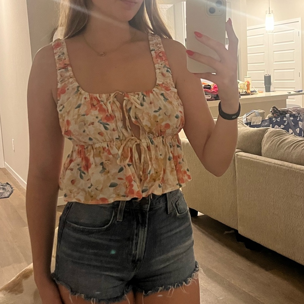 Forever 21 Multicolor Floral Crop Top